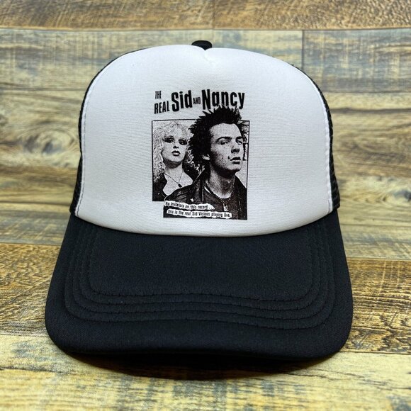 Sid Vicious Unisex Trucker Hat Black Snapback The Sex Pistols Baseball Cap - Picture 1 of 8